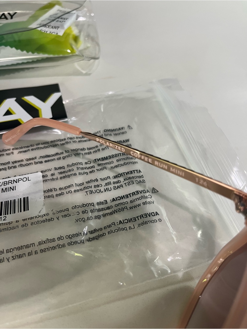 QUAY Coffee Run Mini - Pink frame / Brown Polarized lens Sunglasses- NWT - Picture 4 of 8
